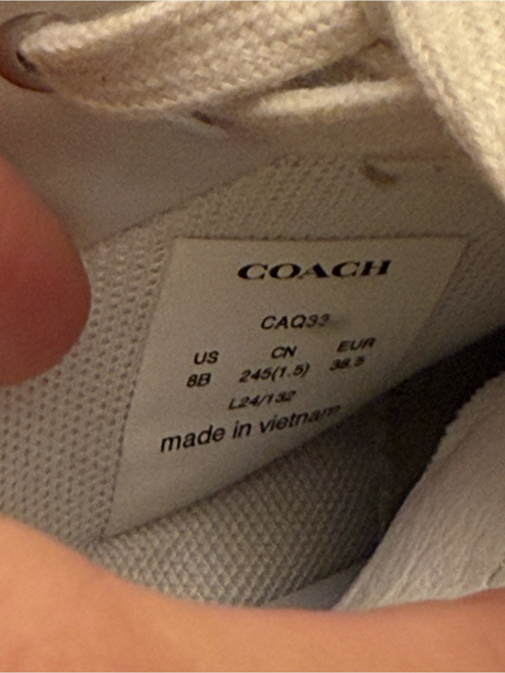 Coach Ellis White Leather Sneakers - Picture 9 of 9